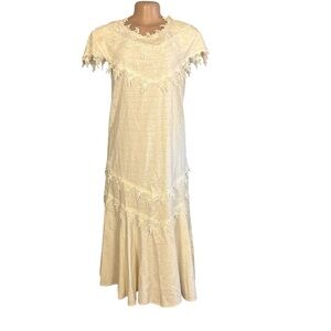 Cachet by Bari Protas Vintage Cream Lace Maxi Dress